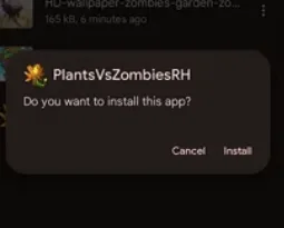 PvZ Fusion APK installed successfully on Android